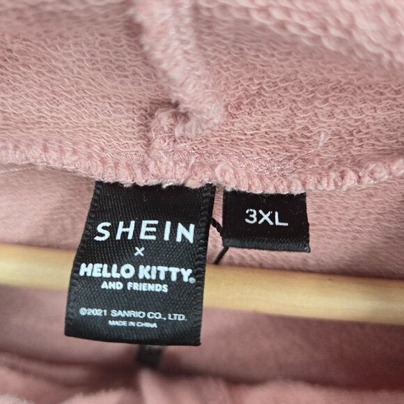Hello Kitty X Shein 2021 Pink Cropped 100% Cotton Sweatshirt Size 3x - Picture 3 of 13